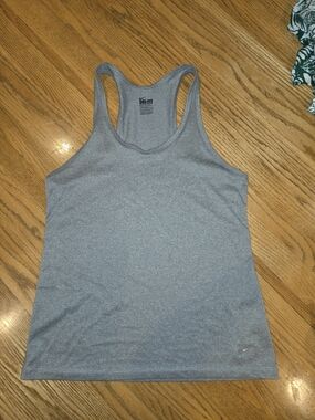 Nike Dri-FIT Tank Scoop Neck Racerback Gray Women's M Regular Fit Stretch